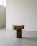 MESA LATERAL LATON ENVEJECIDO