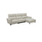 SOFA SECCIONAL RECLINABLE ELECTRICO EN TELA BEIGE Y PATAS NEGRAS