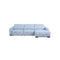 SOFA SECCIONAL RECLINABLE ELECTRICO EN  TELA AZUL