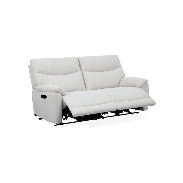 SOFA RECLINABLE MANUAL DE DOS ASIENTOS EN TELA BEIGE