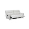 SOFA RECLINABLE MANUAL DE TRES ASIENTOS EN TELA BEIGE