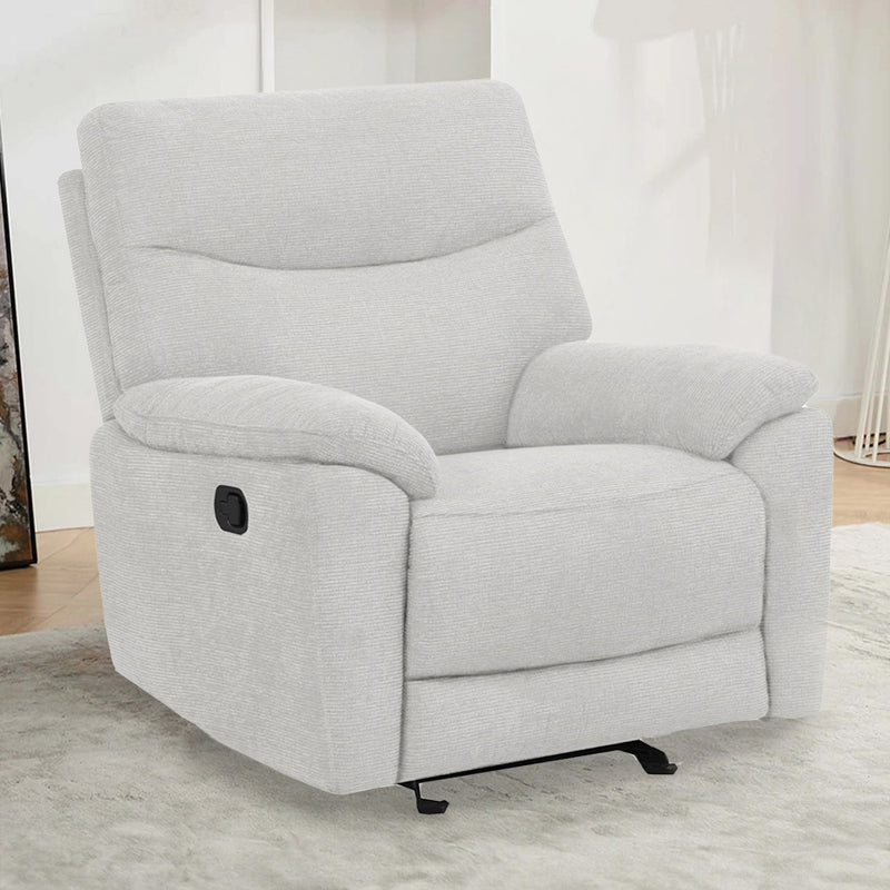 BUTACA RECLINABLE MANUAL EN TELA BEIGE