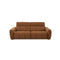 SOFA RECLINABLE ELECTRICO DE TRES ASIENTOS EN TELA MARRON