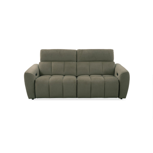 SOFA RECLINABLE ELECTRICO DE DOS ASIENTOS EN TELA VERDE