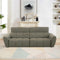 SOFA RECLINABLE ELECTRICO DE TRES ASIENTOS EN TELA VERDE