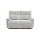 SOFA RECLINABLE MANUAL DE DOS ASIENTOS EN TELA GRIS