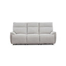 SOFA RECLINABLE ELECTRICO DE TRES ASIENTOS EN TELA GRIS