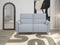 SOFA RECLINABLE DE TRES ASIENTOS ELECTRICO EN TELA GRIS