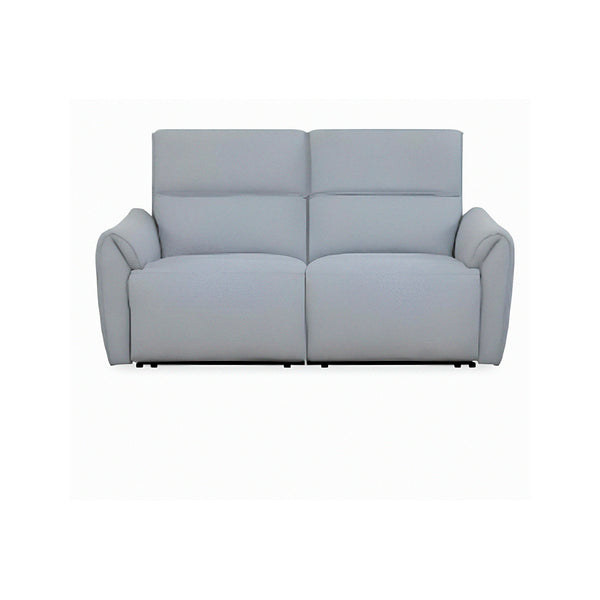 SOFA RECLINABLE DE TRES ASIENTOS ELECTRICO EN TELA GRIS