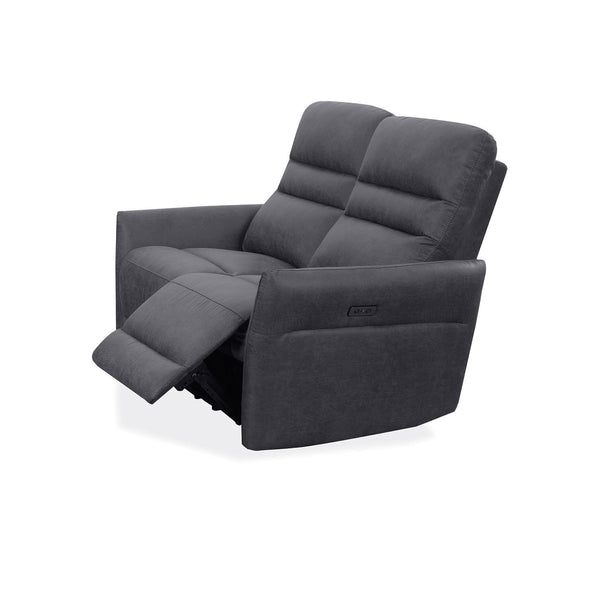 SOFA RECLINABLE ELECTRICO DE DOS ASIENTOS EN TLA GRIS