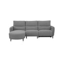 SOFA SECCIONAL RECLINABLE ELECTRICO EN TELA GRIS