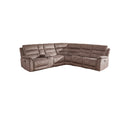 SOFA SECCIONAL RECLINABLE  ELECTRICO EN TELA MARRON