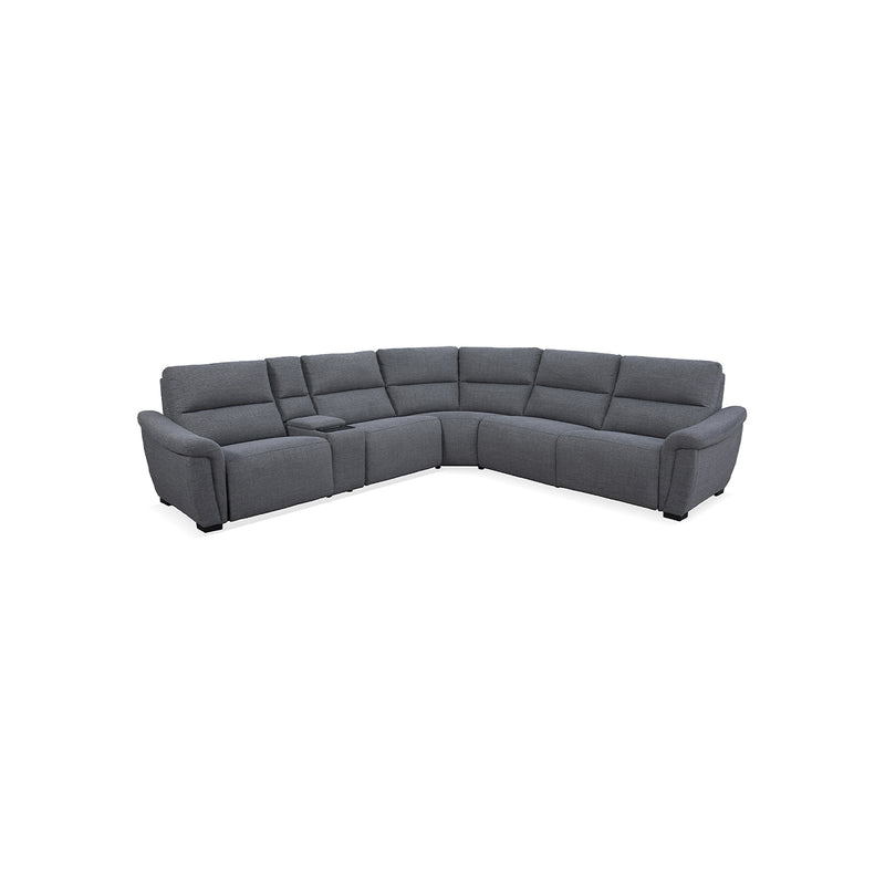 SOFA SECCIONAL RECLINABLE ELECTRICO EN TELA GRIS