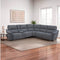 SOFA SECCIONAL RECLINABLE ELECTRICO EN TELA GRIS