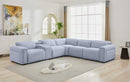 SOFA SECCIONAL RECLINABLE EN TELA ELECTRICO EN TELA GRIS