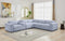 SOFA SECCIONAL RECLINABLE EN TELA ELECTRICO EN TELA GRIS