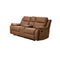 SOFA RECLINABLE DE DOS ASIENTOS MANUAL EN TELA CAMEL