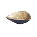 BOWL, INSIDE BRASS OUTSIDE BLACKISH BRONZE