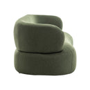 SOFA ESTACIONARIO DE TRES ASIENTOS EN TELA VERDE