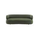 SOFA ESTACIONARIO DE TRES ASIENTOS EN TELA VERDE