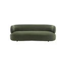 SOFA ESTACIONARIO DE TRES ASIENTOS EN TELA VERDE