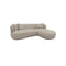 SOFA SECCIONAL ESTACIONARIO EN TELA BEIGE TAUPE