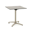 MESA DE COMEDOR DE EXTERIOR TOPE ESTILO MARMOL Y BASE BEIGE