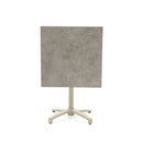 MESA DE COMEDOR DE EXTERIOR TOPE ESTILO MARMOL Y BASE BEIGE