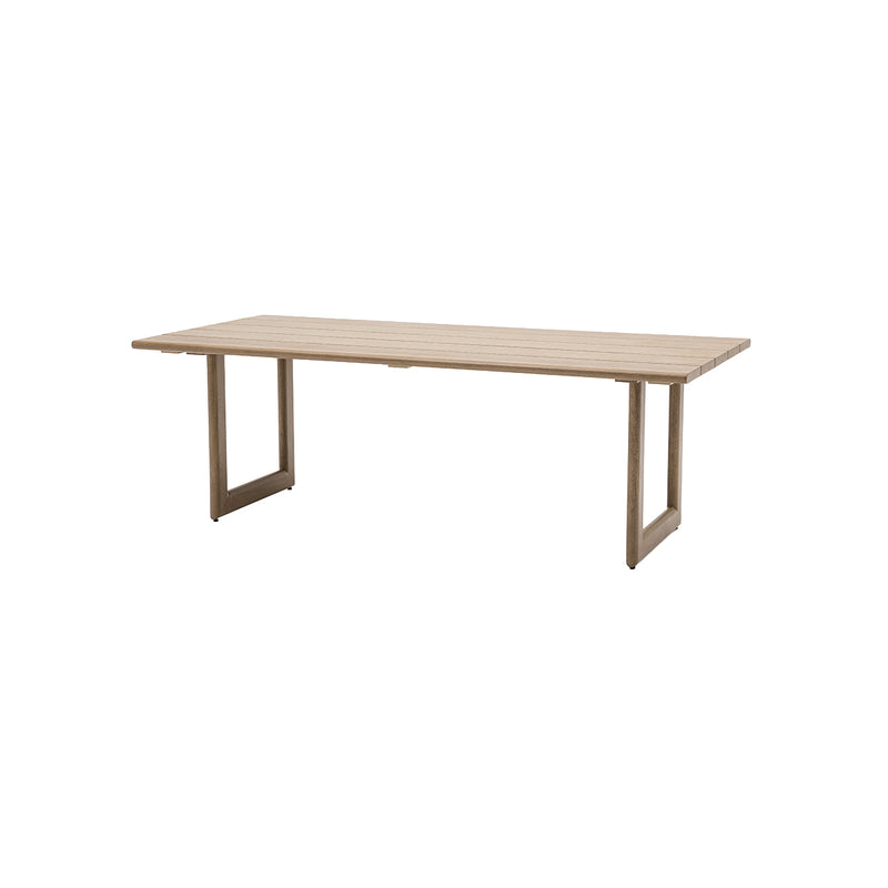 MESA DE COMEDOR DE EXTERIOR DALA EN METAL ESTILO  MADERA