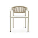 SILLA DE COMEDOR DE EXTERIOR EN ALUMINIO BEIGE  Y CUERDA KAKI