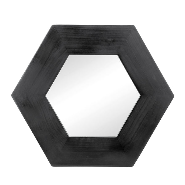 ESPEJO ACABADO DE MADERA NEGRA