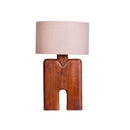 LAMPARA DE MESA ACABADO DE MADERA