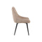 SILLA DE COMEDOR EN TELA BEIGE Y PATAS NEGRAS