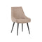 SILLA DE COMEDOR EN TELA BEIGE Y PATAS NEGRAS