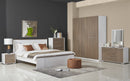 CAMA QUEEN  GRIS Y BLANCO MATE