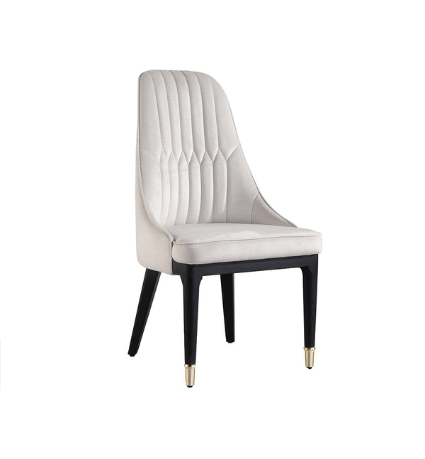 SILLA DE COMEDOR DE TERCIOPELO BEIGE ESPUMA DE ALTA DENSIDAD Y BASE DE MADERA