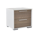 CAMA QUEEN "1019" BLANCA +1 MESA DE NOCHE -2PCS