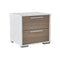CAMA KING "1019"   BLANCA + 1 MESITA DE NOCHE -2PCS