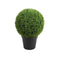 PLANTA ARTIFICIAL BOXWOOD SINGLE BALL VERDE CON MACETERO
