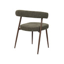 SILLA DE COMEDOR EN TELA VERDE Y PATAS ACABADO DE MADERA