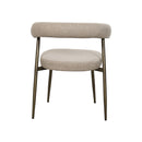 SILLA DE COMEDOR EN TELA BEIGE Y PATAS DORADAS