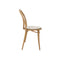 SILLA DE COMEDOR ACABADO DE MADERA NATURAL Y TELA BEIGE