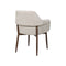 SILLA DE COMEDOR EN TELA BEIGE Y PATAS ACABADO DE MADERA