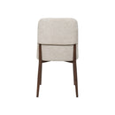 SILLA DE COMEDOR EN TELA BEIGE Y PATAS ACABADO DE MADERA