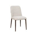 SILLA DE COMEDOR EN TELA BEIGE Y PATAS ACABADO DE MADERA