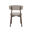 SILLA EN TELA TEXTURIZADA BEIE Y PATAS EN METAL ESTILO MADERA