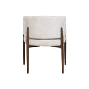 SILLA DE COMEDOR EN TELA BEIGE Y ACABADO DE MADERA