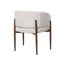 SILLA DE COMEDOR EN TELA BEIGE Y ACABADO DE MADERA