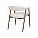 SILLA DE COMEDOR EN TELA BEIGE PATAS  ACABADO DE MADERA