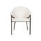 SILLA DE COMEDOR EN TELA BEIGE Y PATAS EN METAL LATON